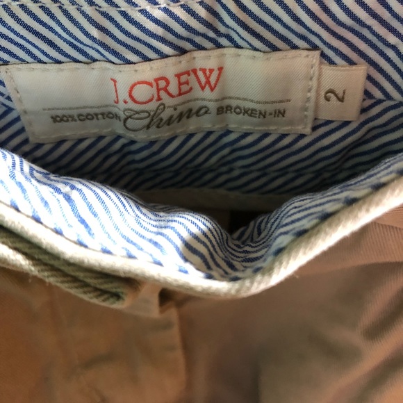 J crew broken in chino 100% cotton tan shorts sz2 - Picture 5 of 6